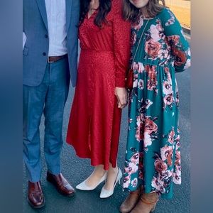 Bohme burgundy-ish red, midi wrap dress. Worn once. Size small